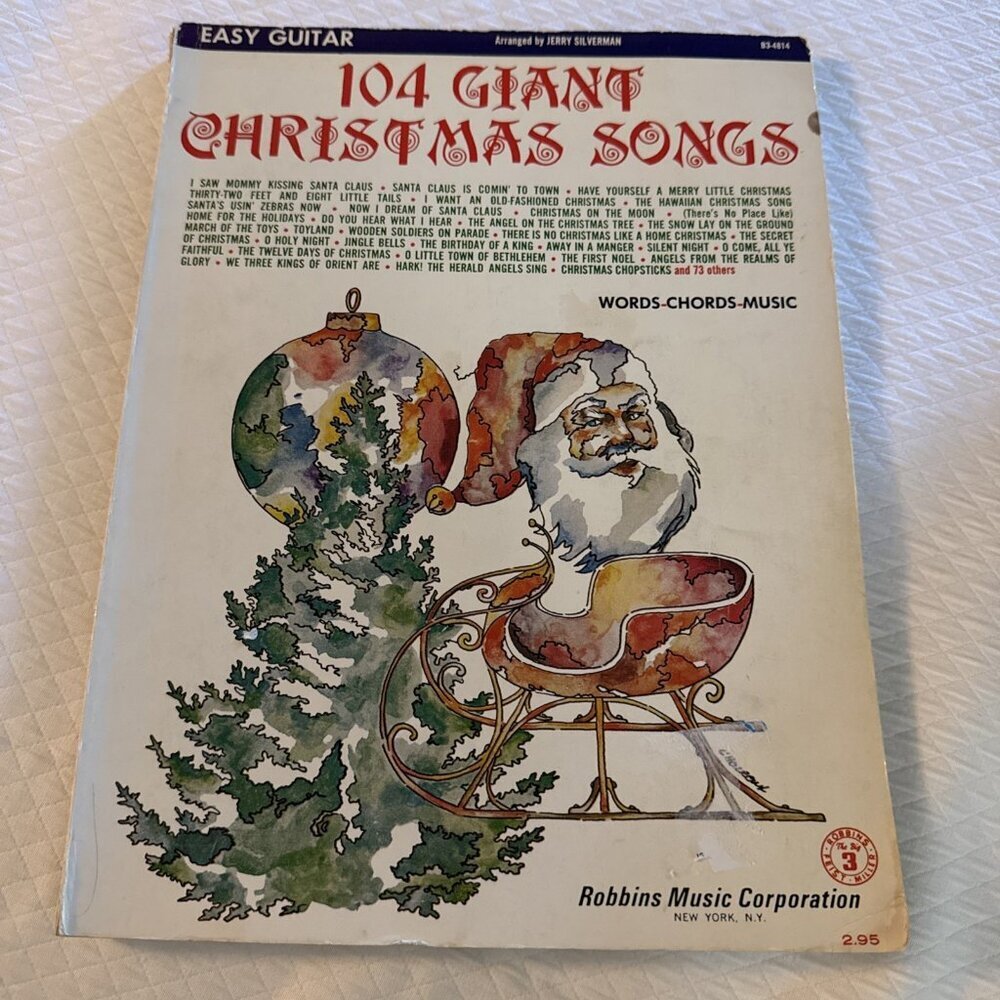 Vintage 1969 104 Giant Christmas Songs Piano / Vocal Sheet Music